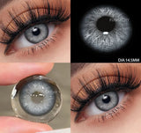 2pcs Colored Contact Lenses for Eyes Natural Blue Contact Lenses Eye Makeup Contact Yearly Gray Beauty Pupil Women Lens
