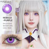 1 Pair Colored Contact Lenses Cosplay Colorful Contact Red Eyes Anime Contact Green Lenses Halloween Purple Contact