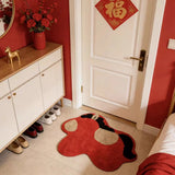 Red Pony Rug Bedroom Rug Home Festive Carpet Home Bedroom and Living Room Floor Mat Non-Slip Anti-Fouling Carpet Home Decoration
