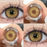 1pair Colorcon Contact Lenses for Eyes High Quality Soft Natural Contact Lenses Gray Beautiful Pupil Lens Blue Eye Lens