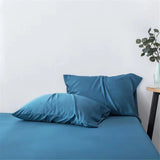 2Pcs Pillowcases 100% Bamboo Fiber Cooling Anti-bacterial Solid Color Hotel Home Summer Envelope Style Pillow Covers 50x75cm