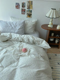 Pure Cotton Fledding Set Four-Piece Queen Size Bed eet Cover Duvet Cover Bedding Protector Single Dormi Bed Linens