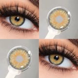 Brown World 1 Pair New Product Color Contact Lenses Degrees Fashion Comfort Soft Nature Blue Grey Lenses