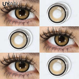 NEW Color Contact Lenses Beauty Brown Pupils Natural Black Contact Lenses Soft Colorful Makeup Eyes Gray Lenses Natural