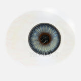 Matte ice blue contrasts with soft silver gray, naturally blending with the color of the iris. Classic colored contact lenses, natural iris tone, 2-pack, annual use, 14.5 mm