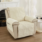 Soft Plush Recliner Sofa Covers for Living Room Leaves Printed Pet Kids Sofa Mat Non-Slip Couch Armchair Slipcovers Protector