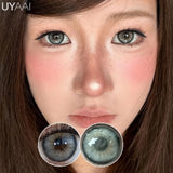 2pcs Colored Contact Lenses for Eyes Chelsea Gray Contact Lens Natural Brown Lenses Blue Eye Pupils Cosmetic Beauty Yearly