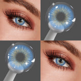 Small Pupil Brown Grey Colored Contact Lenses 1Pair Beauty Cosmetic Yearly Use Color Contacts Eyes Fashion Makeup Lens