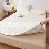 1pc Quilted Thick Mattresses Toppers Waterproof Mattress Pad Cover All-Season Elastic Corner Straps Fits Up To 30cm Bed