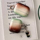 New Korea Simple Cute Transparent Gradient Earphone Case For AirPods Pro 2 Coffee Pendant Cover For AirPods 2 3 4 Soft Case