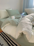 Pure Cotton Bedding Set Dormi Student Tee-Piece Suite Double-Border Design Soft Comfortable All-Season Bedding Collection