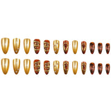 3d Press on Nails Pearl French Tip Press on Nails Gold-plated False Nails Almond Pearls Design Detachable Acrylic Fake Nail Art