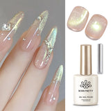 15ml Aurora Glitter Gel Nail Polish Iridescent Pearl Shimmer Effect Soak Off UV LED Manicure Varnishes