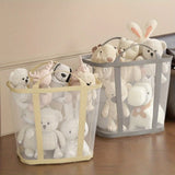 Foldable Mesh Laundry Basket Portable Storage Bag Space Saving Organizer for Clothes Home Travel Laundry Room Large Capacity