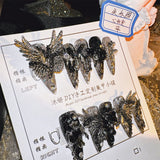 Handmade Nail Shot of Spicy Girl Heavy Industry Metal Lost Paradise Subculture Super Cool Spicy Girl Dark Personality  Nails