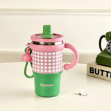 Coffee Insulated Cup  Stainless Steel Water Cup  Large Capacity  High Appearance  Double Drinking Cup  Ice Cream Cup for Girl