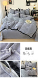 Winter Warm Bedding Set Flannel Duvet Cover for Home Thicken Velvet Queen King Size Luxury Bedroom Decor Quilt Cover Pillowcase