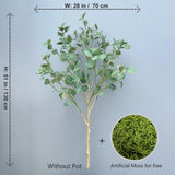 60-190cm Artificial Eucalyptus trees Branches Banyan Leaves Fake Plant Plastic leave Landscape faux plant For Home Garden Decor