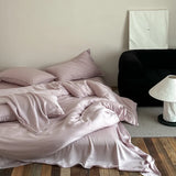 600TC Washed Lyocell Soft Bedding Set Single Double Queen King Size Duvet Cover Set Bed Sheet/Fitted Sheet Pillowcases 3/4Pcs