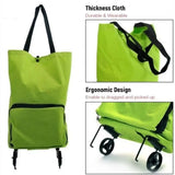 New Portable Shopping Trolley Bag Foldable with Wheel Supermarket Tug Bag Reusable Large Capacity Fruit Vegetables Organizer Bag