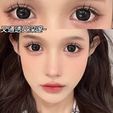 14.5mm Black Lens -0.00~-8.00 for myopia Cosmetic Soft Natural Contact Lenses 6 months 2Pcs with Prescription