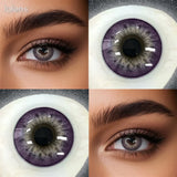 Colored Contact Lenses Brown Gray Violet Purple Color Contacts Eye Lens Eyes Half Year 2Pcs