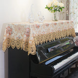 Japanese Sle Semi-Cover Piano Dust Cover Cloth Bench Cover Lightweight Luxury Lace Piano Lid Curtain Home Fabric Protection