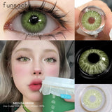 1 Pair Big Eyes Colored Contact Lenses Natural Brown Eyes Lens Gray Pupils Eyes Makeup Korean Style Contact Yearly Use