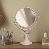 360° Rotation Ironwork Cosmetic Mirrors Retro Desktop Single-sided Makeup Mirror Princess Mirrors Household Bedroom Vanity Decor