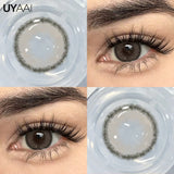 2PCS Colored Pupils Makeup Green Contact Lenses Beauty Women Colored Pupils Cosmetic Brown Natural Pupils