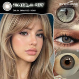 1Pair New Colored Contact Lenses Natural Brown Eye Lenses Blue Eye Lenses Fashion Beauty Contacts Gray SoftLens Yearly