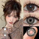 1pair Colorcon Contact Lenses for Eyes Fashion Gray Color Lenses Blue Lens Eye Contacts Beauty Pupils Yearly Cosmetics