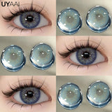 1 Pair New Color Contact Lens Natural Pupils Green Lens Makeup Colored Pupils Gray  Brown Contact Lenses y2k Beauty