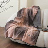 Ikeehome  Imitation woolen milk fleece shell needle decorative blanket double-sided fleece casual blanket