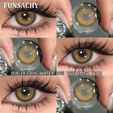 2pcs Black Series Color Contact Lenses Natural Gray Eye Lens Beautiful Pupils Yearly Fashion Brown Softlens Cosmetics