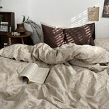 Floral Cotton Bedding Set Vintage Ins Fitted Sheet Duvet Cover Pillowcase Full Queen Size Boy Girls Dormitory Hotel Bedclothes