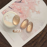 12ml 1-16pcs Autumn Nails New Clear Pink Glass Bead Moonlight Magnet Cat Eye Gel Nail Polish Whitening Nail Supplies