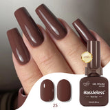 Single-use gel nail polish, classic colors, semi-permanent, removeable by soaking or LED polish, suitable for home and salon use
