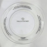 Transparent Glass Plate Simple Letter Dessert Plates Fashion Household Fruit Bread Glass Dish Nordic Kitchen Circular Flat Plate