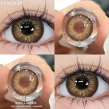 1pair Colorcon Contact Lenses for Eyes High Quality Soft Natural Contact Lenses Gray Beautiful Pupil Lens Blue Eye Lens