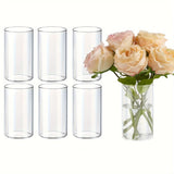 Ikeehome  Glass Cylinder Vase, Tall Clear Vase, Hurricane Candle Holder for Wedding Party Home Decor