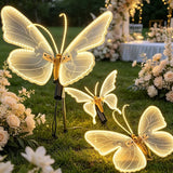 LED Dynamic Simulated Butterfly Decorative , Wings Can Vibrate, Night Wedding Party Hotel Garden Room Lawn Butterfly Decoration