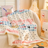New double-sided blanket class A thickened milk wool lamb wool sofa blanket office nap blanket