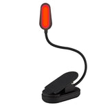 620nm Red Clip-On Book Light Rechargeable Portable Reading Light No Blue Light Eye Care for Bedtime Migraine Relief Night Light