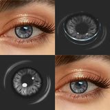 1 Pair of Multichrome Colored Contact Lenses Half Year Disposable Color Contacts Fashion Eyes Makeup Small Pupil Lens