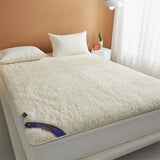 Fluffy soft solid color Lamb Fleece Mattress Upholstered Bed Tatami Mattress Topper Winter Student Dormitory Sleeping Pad