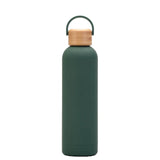 Sports Thermos Cup With Bamboo Lid And Handle,Stainless Steel Vacuum Flasks,Camping Gym Drinkware,Small Mouth Water Bottle,750ml