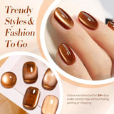 10ml Brown Cat Eye Gel Nail Polish Golden Magnetic Gel Polish Semi Permanent Soak Off UV LED Nail Art Varnish All Seasons