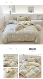 Princess Style Bedding Sets Ruffle Lace Bow Quilt Cover Romantic Print Bedclothes Home Decor Woman Girl Bedroom Duvet Cover 4pcs
