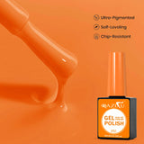 1/2Pcs Orange And Yellow Gel Nail Polish UV LED Soak Off Gel Nail Polish For Nail Art DIY Salon Home Holiday Gift For Women